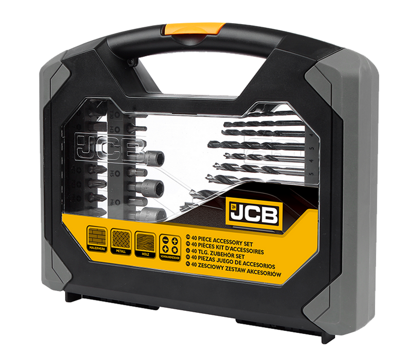 40 Piece Combination Drill Bits & Accessory Set | JCB