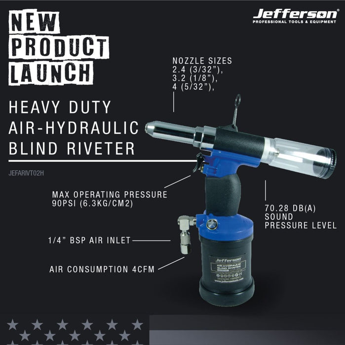 Heavy Duty Air-Hydraulic Blind Riveter | Jefferson Professional