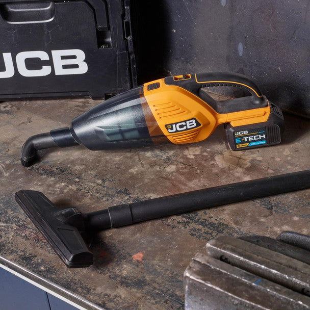 18V Handheld Vacuum Cleaner, 50mBar Max. Pressure, 2-5Ah (Bare Unit) | JCB