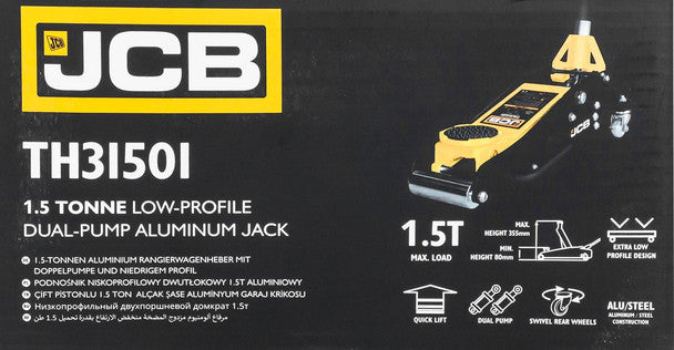 1.5 Tonne Low-Profile Double-Pump Aluminium Racing Jack | JCB