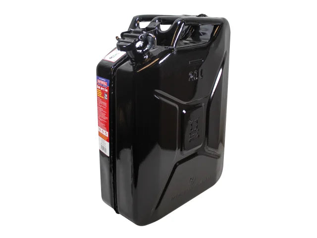 Black Steel Jerry Can 20L | Faithfull Tools