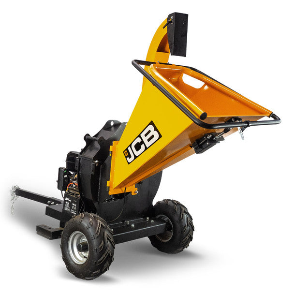 120mm / 4.72" Heavy-Duty Petrol Wood Chipper, 457cc, 15hp 4-Stroke Electric Start | JCB