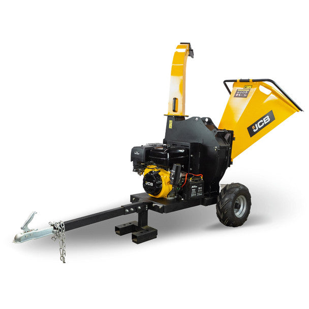 120mm / 4.72" Heavy-Duty Petrol Wood Chipper, 457cc, 15hp 4-Stroke Electric Start | JCB