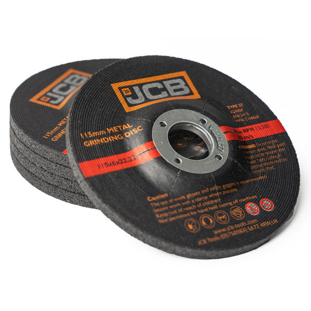 115MM / 4.5" Metal Grinding Discs (Pack of 5) | JCB