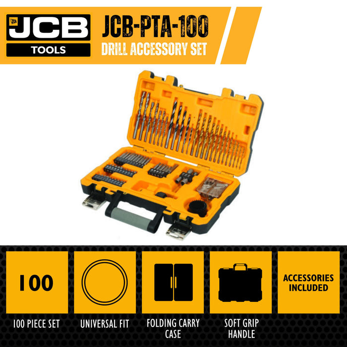 100 Piece Drill Bit Set In Storage Case | JCB