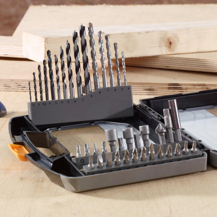 40 Piece Combination Drill Bits & Accessory Set | JCB