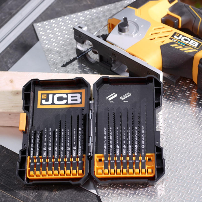 18 Piece Jigsaw Blade Kit, Universal T-Shank Fit | JCB