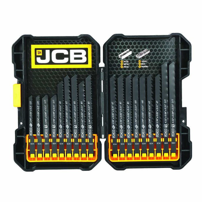 18 Piece Jigsaw Blade Kit, Universal T-Shank Fit | JCB