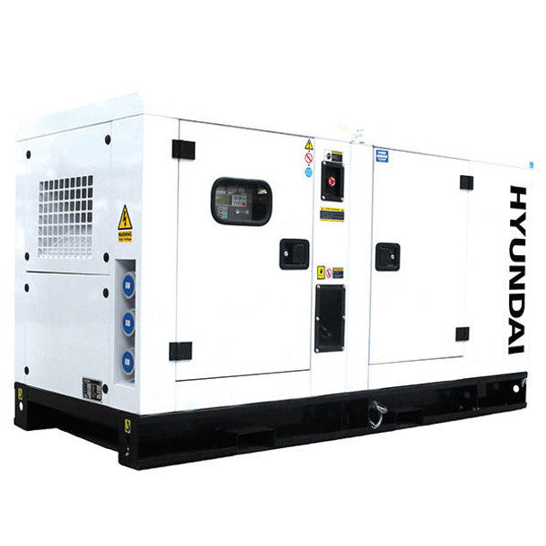 11.2kW / 14kVA Three Phase, 400V / 230V Diesel Generator, 1500RPM Water-Cooled Slow Running Genset, Silenced Canopy | Hyundai