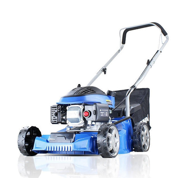 79cc Petrol Lawnmower, 25-75mm Cuts, 45L Grass Catcher, Rear Discharge (16" / 40cm) | Hyundai