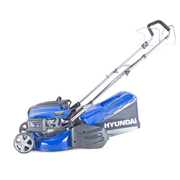 139cc Self-Propelled Petrol Roller Lawnmower, 25-75mm Cuts, Rear Discharge (17" / 43cm) | Hyundai