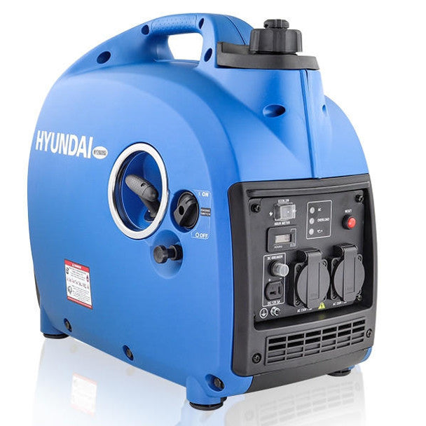 2000W / 2kW Petrol Inverter Generator, Pure Sine Wave Output, Portable Lightweight & Suitcase Style, Low Noise | Hyundai