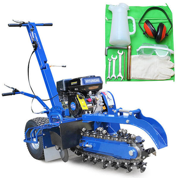 210cc 7HP Petrol Trencher, Recoil Start, 450mm Depth | Hyundai