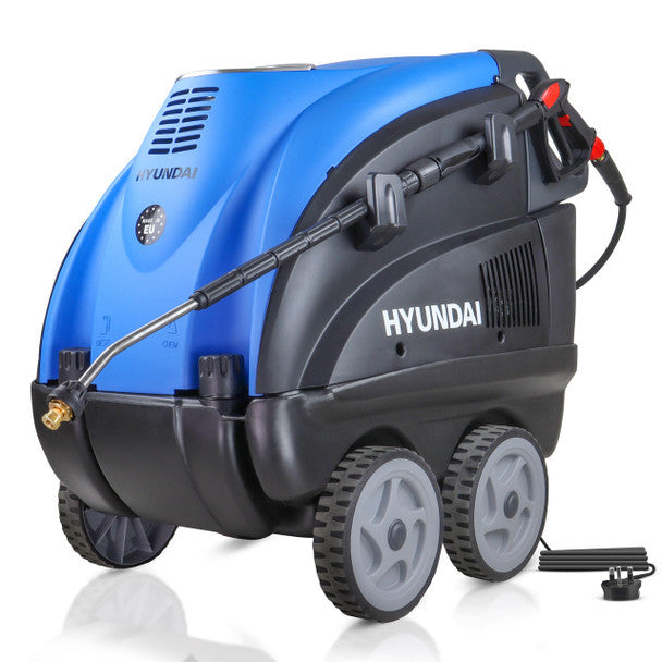 2610PSI / 180 Bar Hot Pressure Washer, 110°C/2.8kW Commercial Triplex Power Jet Washer | Hyundai