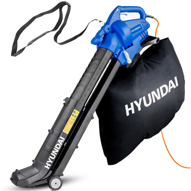 3-In-1 Leaf Blower Vacuum Mulcher 3000W / 45L Collection Bag, 15M Cable | Hyundai