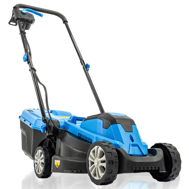 1300W Electric Lawn Mower, 11M Detachable Power Cable, 3 Heights & 30L Collection Bag | Hyundai