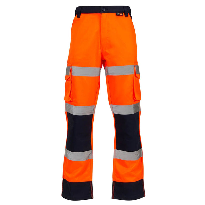 Hi-Vis 2 Tone Orange Combat Trousers | Supertouch